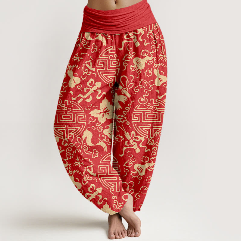 Pure Cotton Elastic Waist Mindful Movement Harem Pants