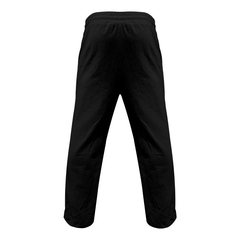 Tactile Cotton Straight-Leg Meditation Lounge Pants