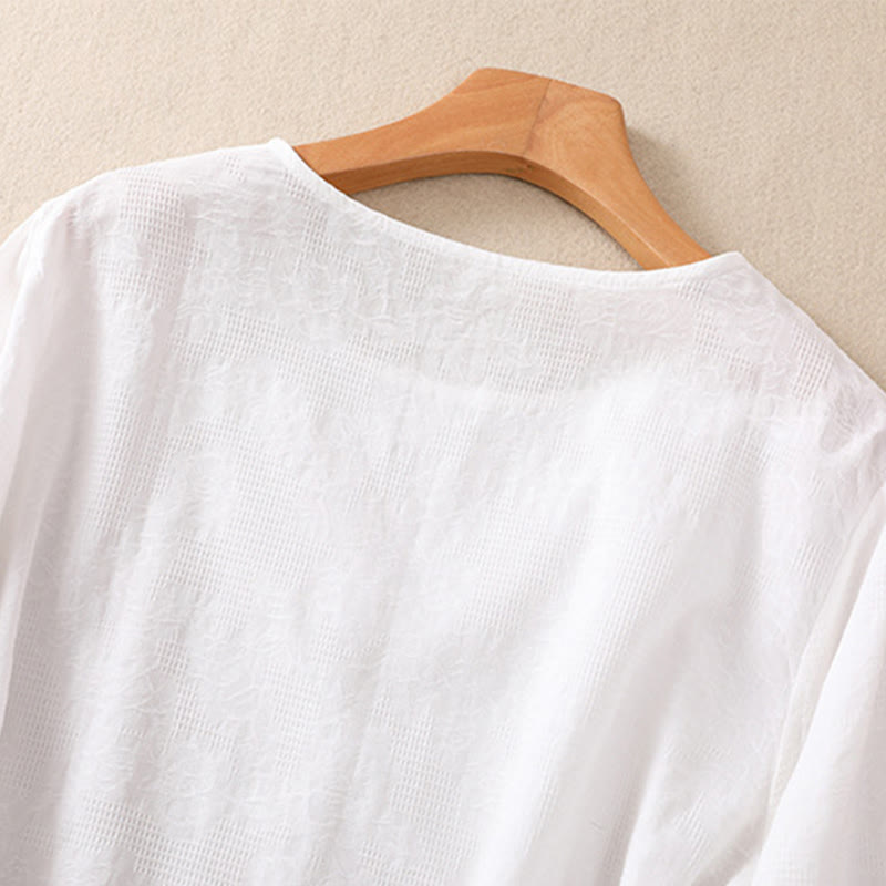 Breathable Cotton Crew Neck Slim Fit Long Sleeve Shirt