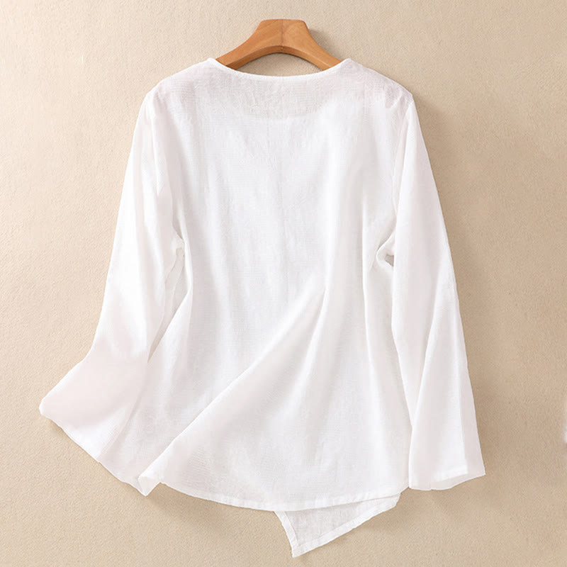 Breathable Cotton Crew Neck Slim Fit Long Sleeve Shirt