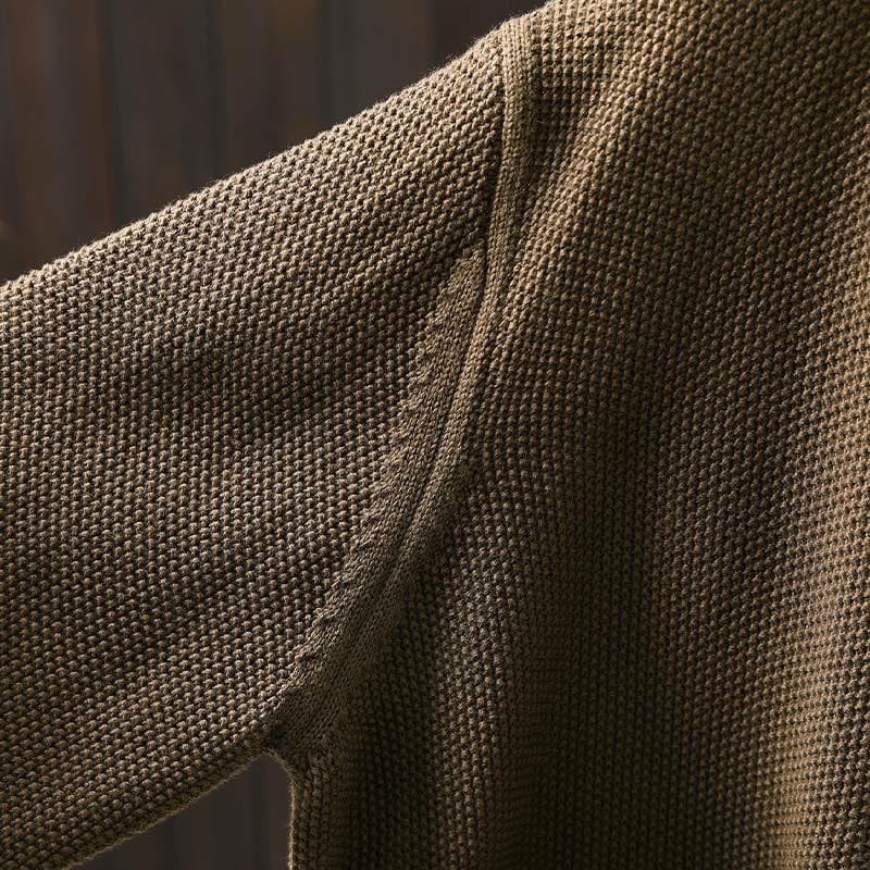 Botanical Cotton Knit Long Sleeve Meditation Cardigan