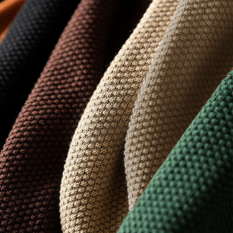 Tactile Cotton V-Neck Slim Fit Long Sleeve Knit Sweater