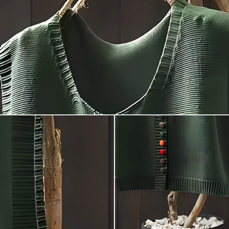 Colorful Buttons Women's Sleeveless Cotton Knitted Vest Waistcoat