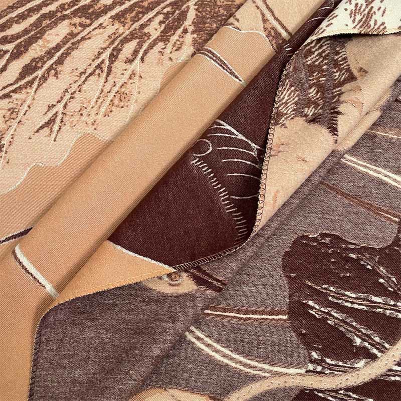 Soft Knit Floral Motifs Tibetan Meditation Shawl Wrap