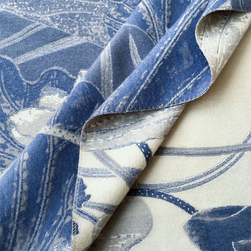 Soft Knit Floral Motifs Tibetan Meditation Shawl Wrap