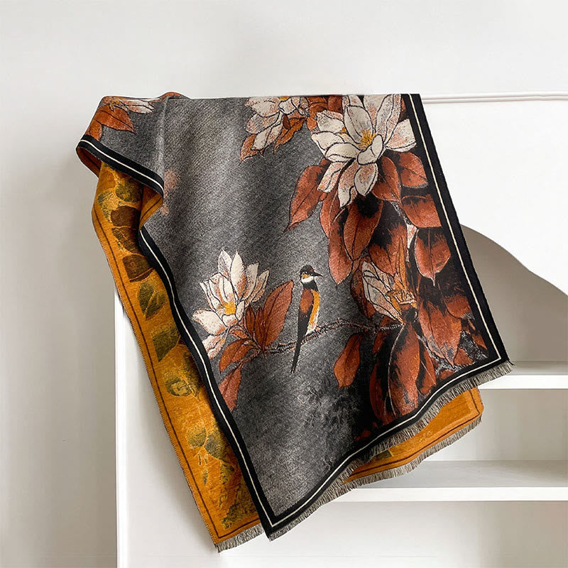 Soft Knit Magnolia Botanical Meditation Shawl Wrap