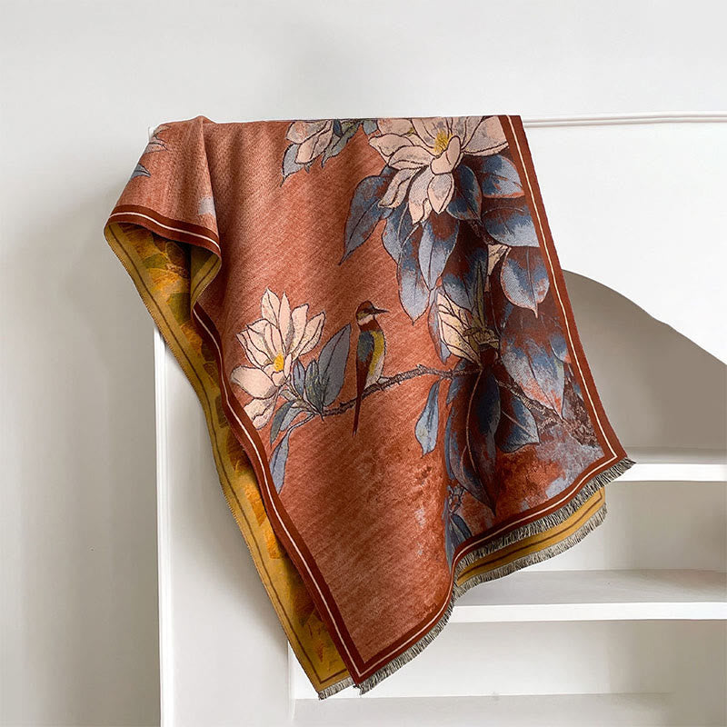 Soft Knit Magnolia Botanical Meditation Shawl Wrap