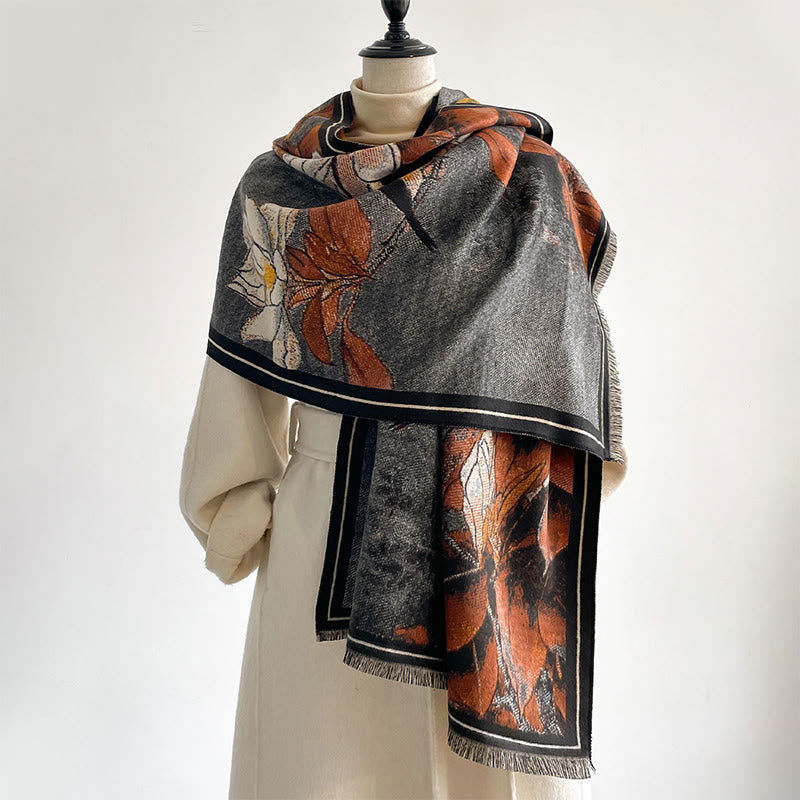 Soft Knit Magnolia Botanical Meditation Shawl Wrap