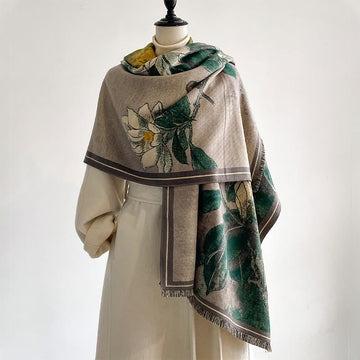 Soft Knit Magnolia Botanical Meditation Shawl Wrap
