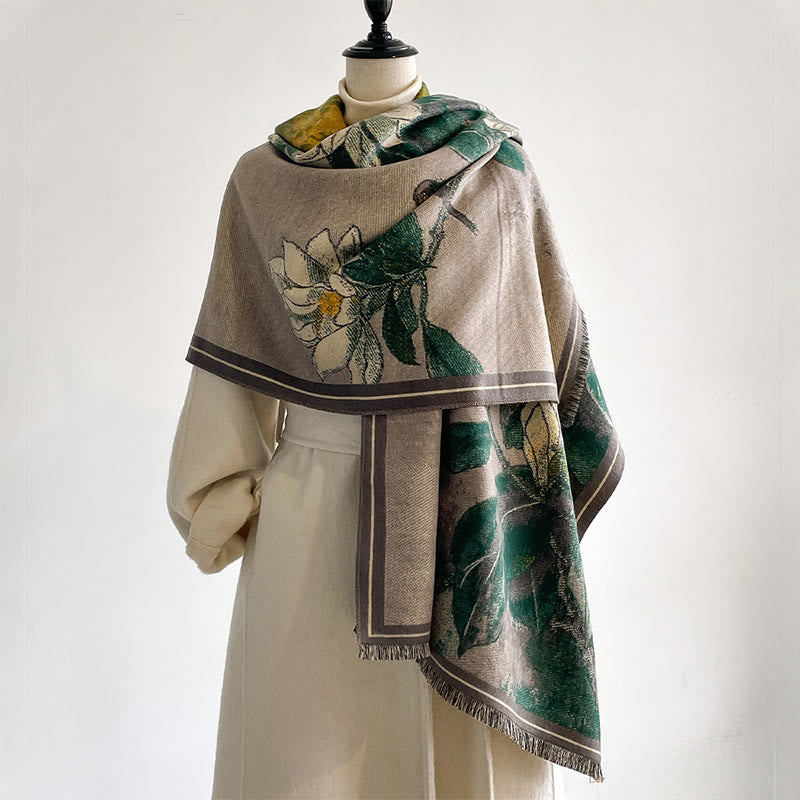 Soft Knit Magnolia Botanical Meditation Shawl Wrap