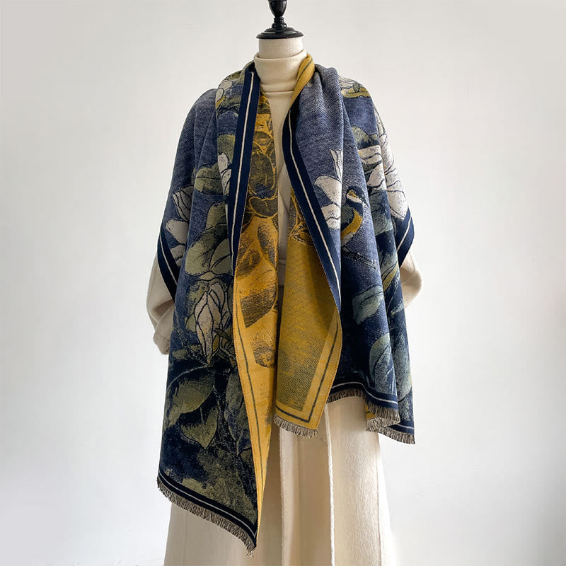 Soft Knit Magnolia Botanical Meditation Shawl Wrap