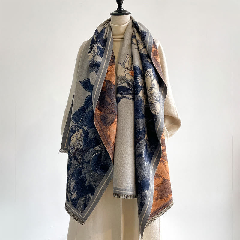 Soft Knit Magnolia Botanical Meditation Shawl Wrap