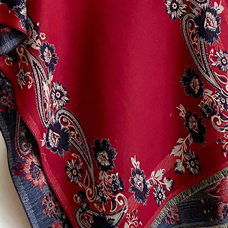 Soft-Touch Tibetan Inspired Jacquard Meditation Shawl