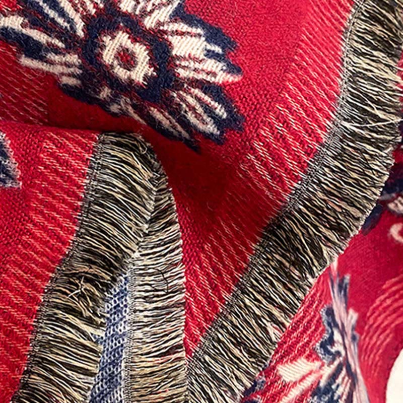 Soft-Touch Tibetan Inspired Jacquard Meditation Shawl