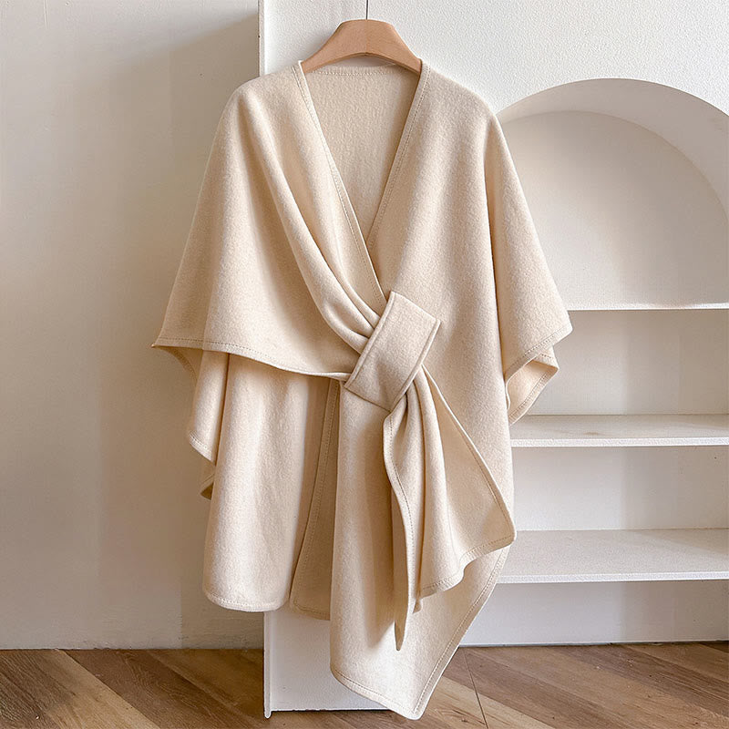 Winter Solid Color Warm Cozy Split Scarf Shawl