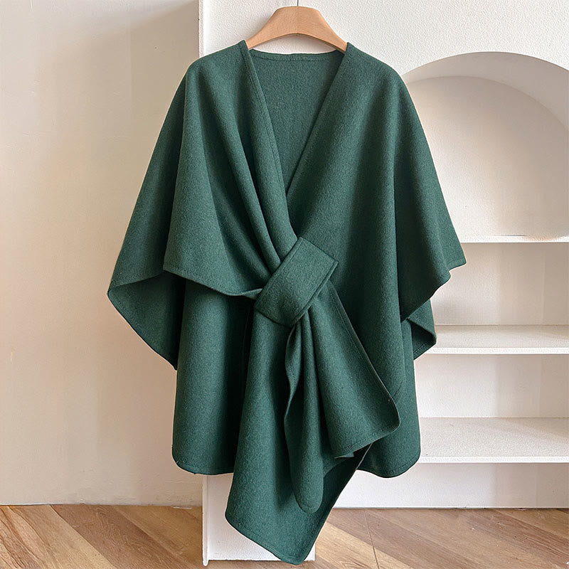 Winter Solid Color Warm Cozy Split Scarf Shawl