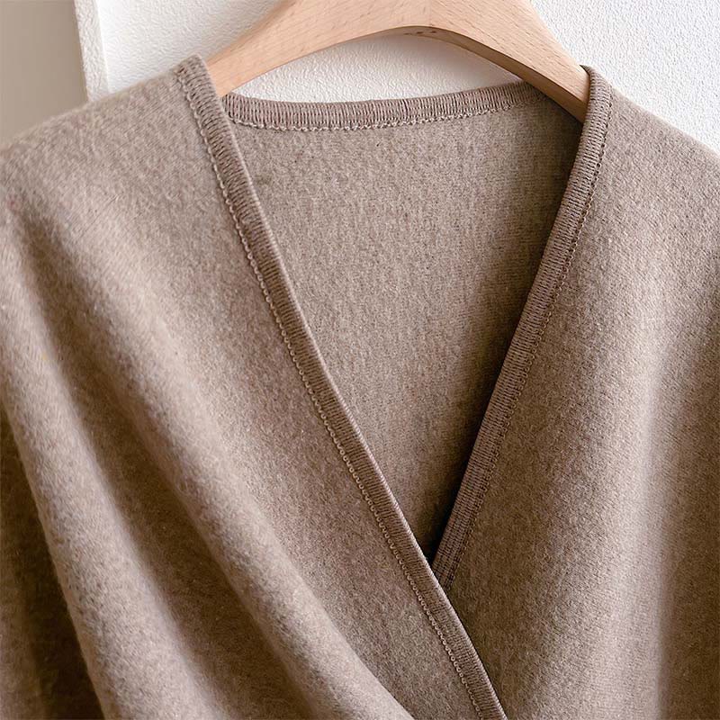 Winter Solid Color Warm Cozy Split Scarf Shawl