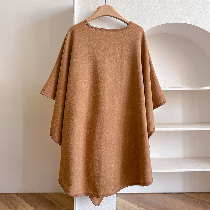 Winter Solid Color Warm Cozy Split Scarf Shawl