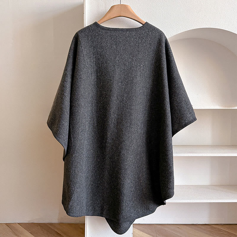 Winter Solid Color Warm Cozy Split Scarf Shawl