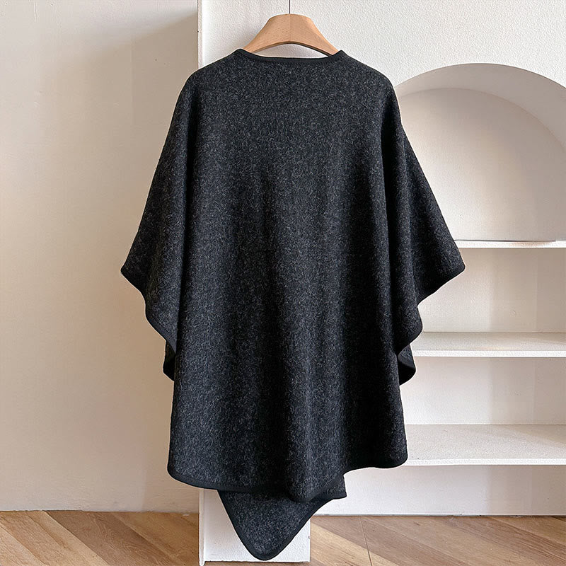 Winter Solid Color Warm Cozy Split Scarf Shawl