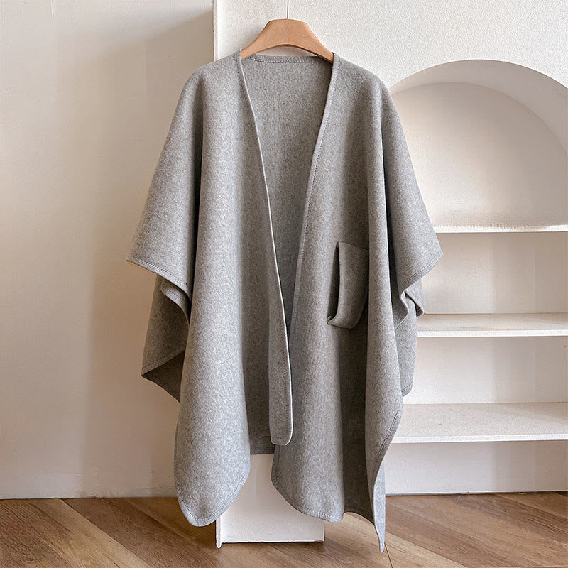 Winter Solid Color Warm Cozy Split Scarf Shawl