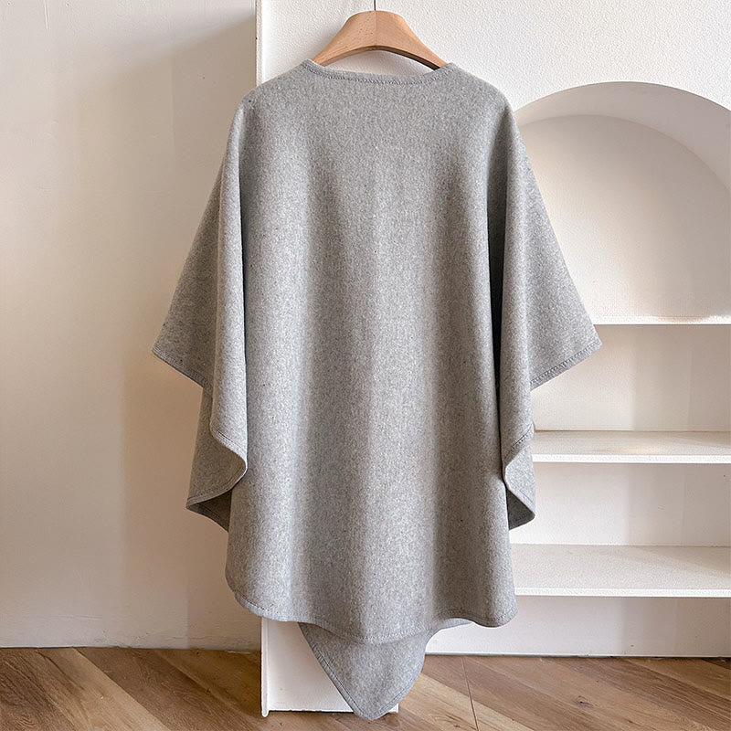 Winter Solid Color Warm Cozy Split Scarf Shawl