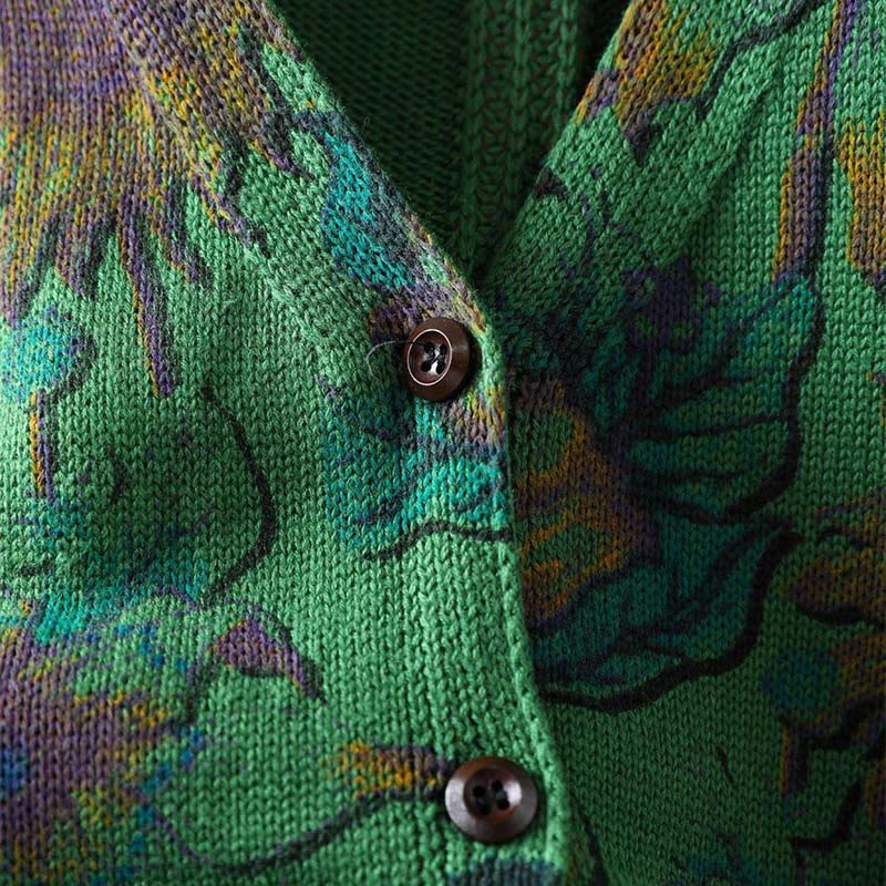 Tactile Knit V-Neck Regular Fit Cardigan for Mindful Daily Wear