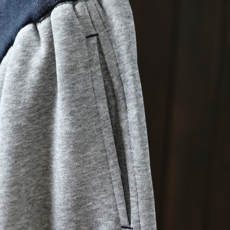 Breathable Cotton Straight-Leg Meditation Pants with Pockets