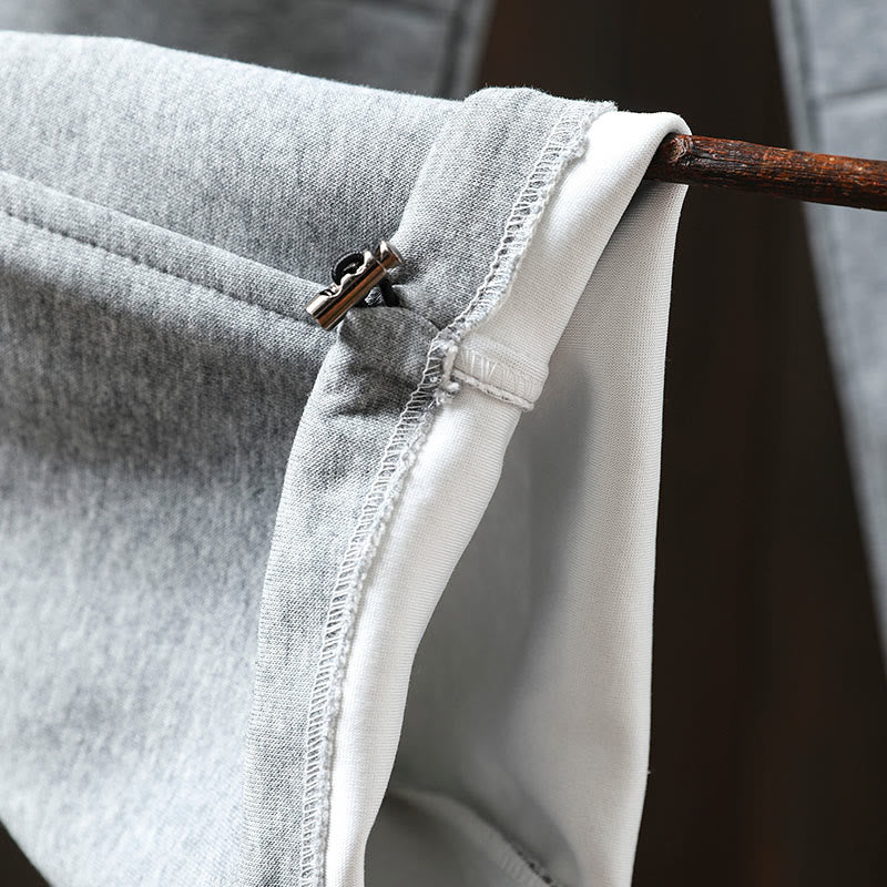 Breathable Cotton Straight-Leg Meditation Pants with Pockets