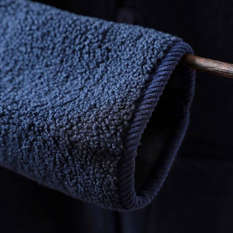 Winter Zipper Buttons Long Sleeve Thermal Warm Cotton Women's Jacket With Pockets