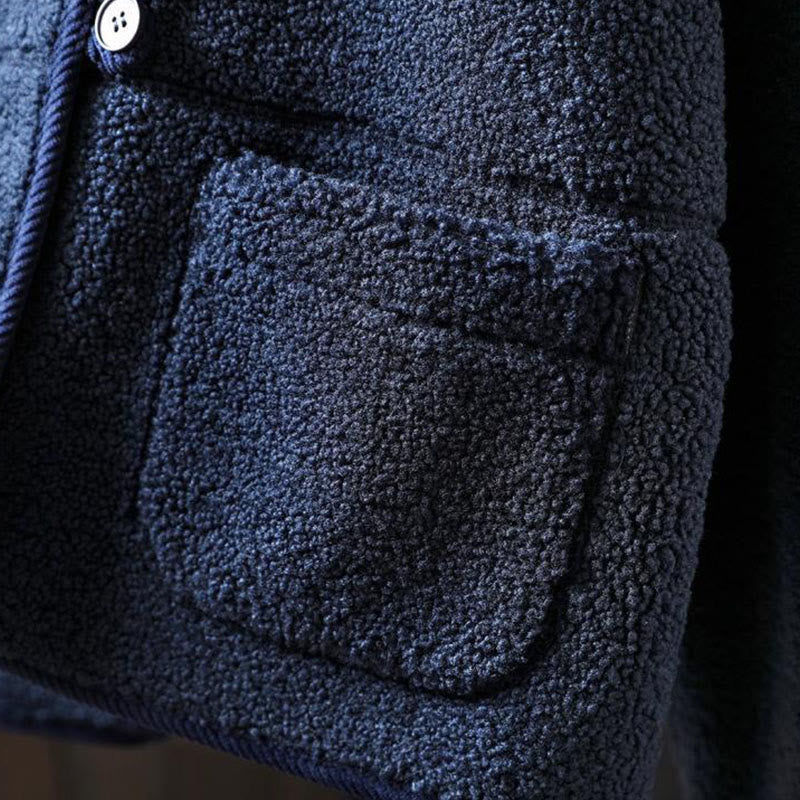 Winter Zipper Buttons Long Sleeve Thermal Warm Cotton Women's Jacket With Pockets