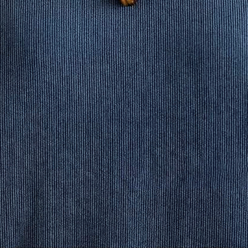 Deep Indigo Textured Corduroy Mindful Midi Dress