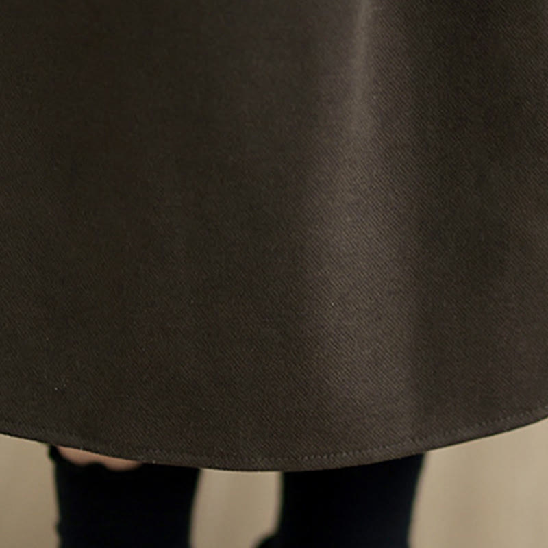 Natural Cotton 7/8 Length Slim-Fit Meditation Skirt with Pockets