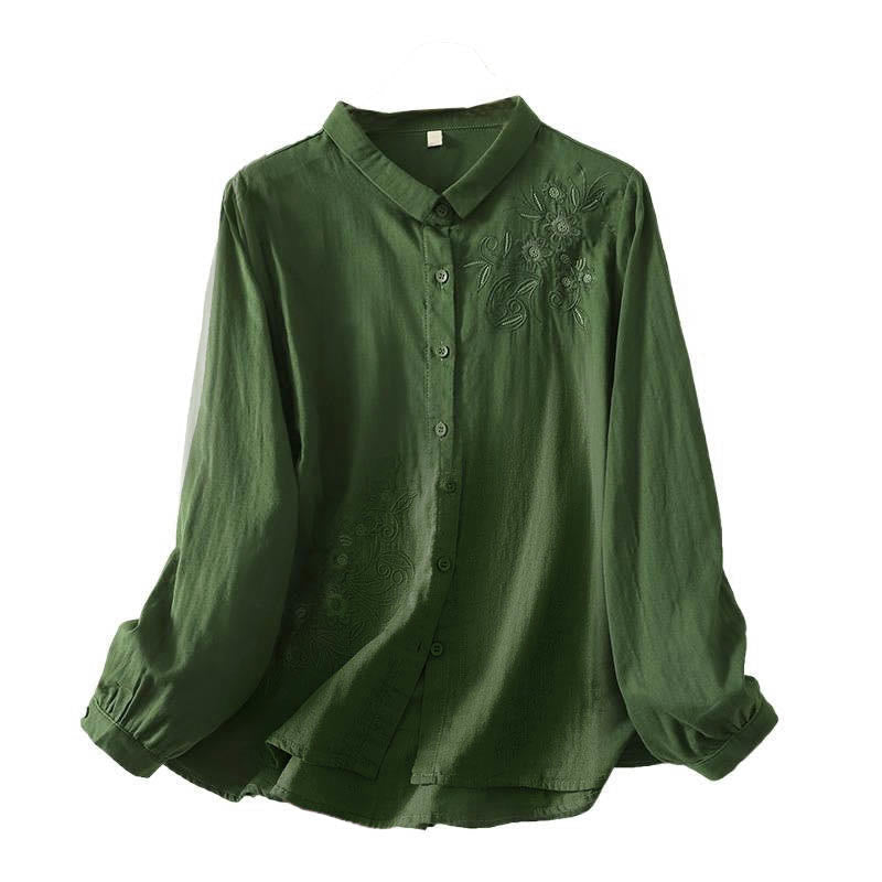 Breathable Long Sleeve Lapel Shirt for Mindful Daily Wear