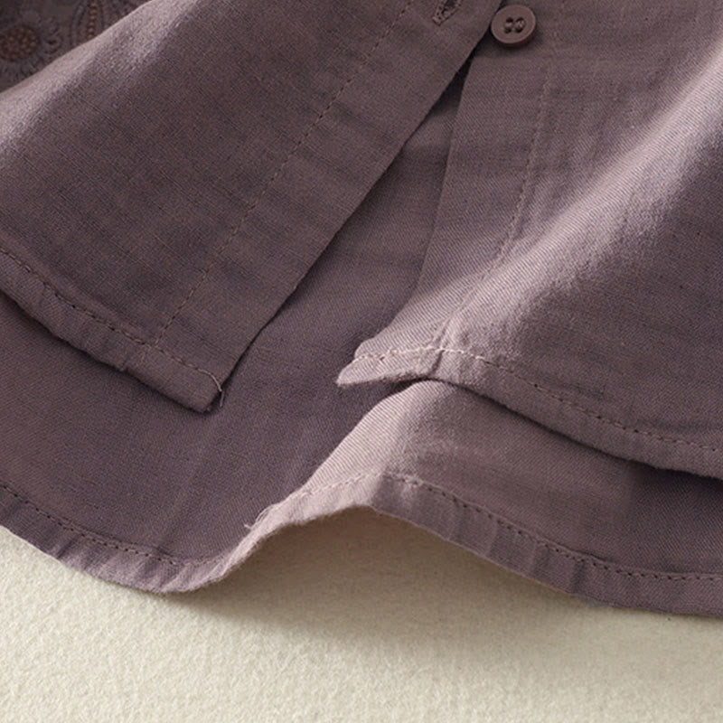 Breathable Long Sleeve Lapel Shirt for Mindful Daily Wear