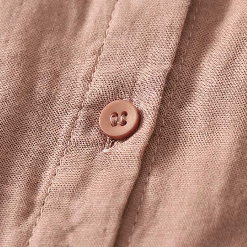 Breathable Long Sleeve Lapel Shirt for Mindful Daily Wear