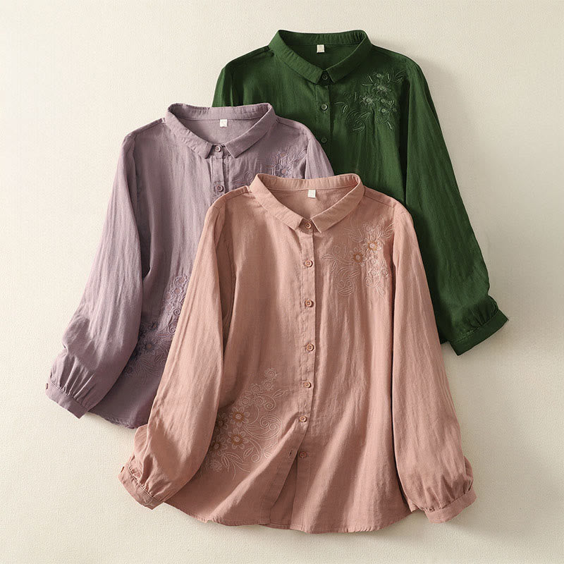 Breathable Long Sleeve Lapel Shirt for Mindful Daily Wear