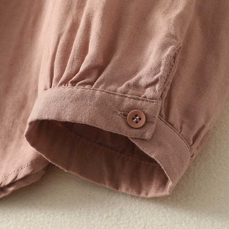 Breathable Long Sleeve Lapel Shirt for Mindful Daily Wear