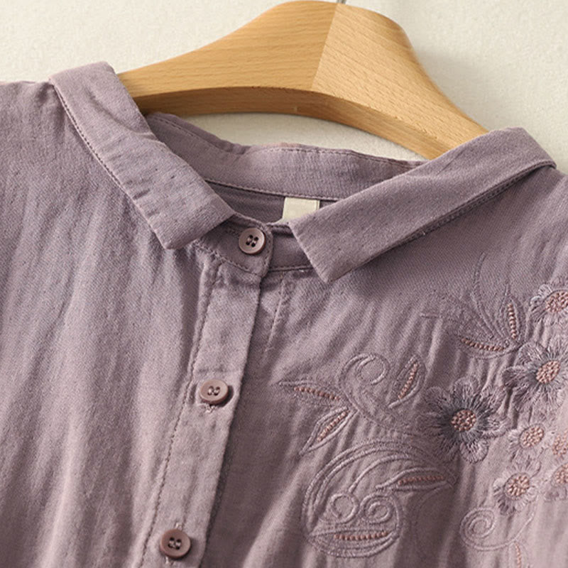 Breathable Long Sleeve Lapel Shirt for Mindful Daily Wear
