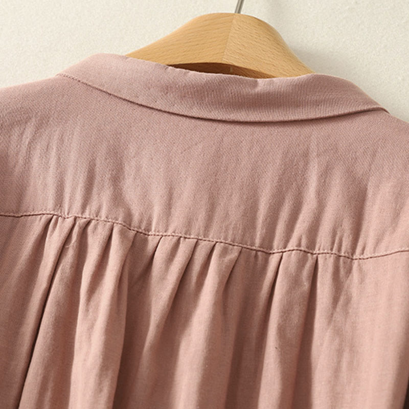 Breathable Long Sleeve Lapel Shirt for Mindful Daily Wear