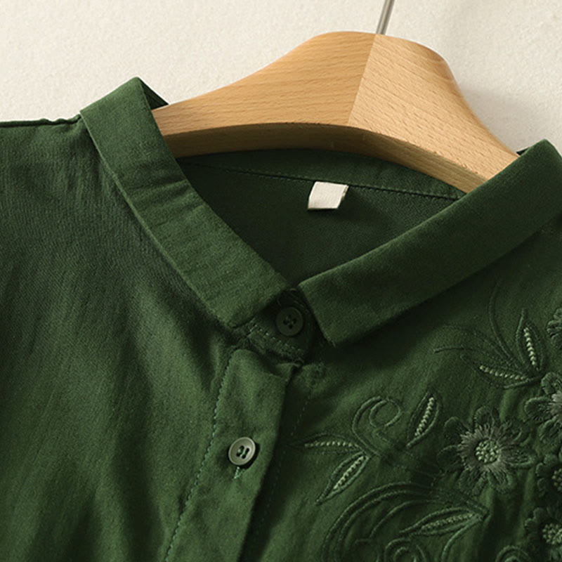 Breathable Long Sleeve Lapel Shirt for Mindful Daily Wear
