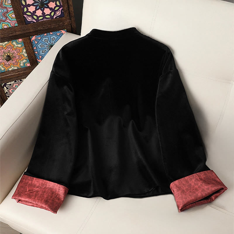 Structured Botanical Print Thermal Meditation Jacket