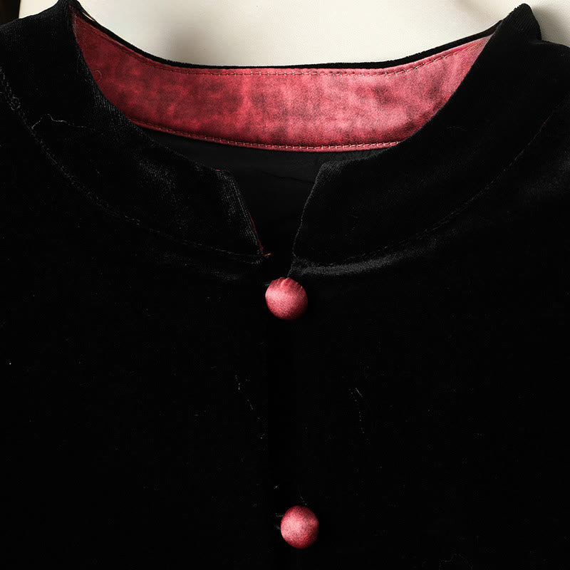 Structured Botanical Print Thermal Meditation Jacket