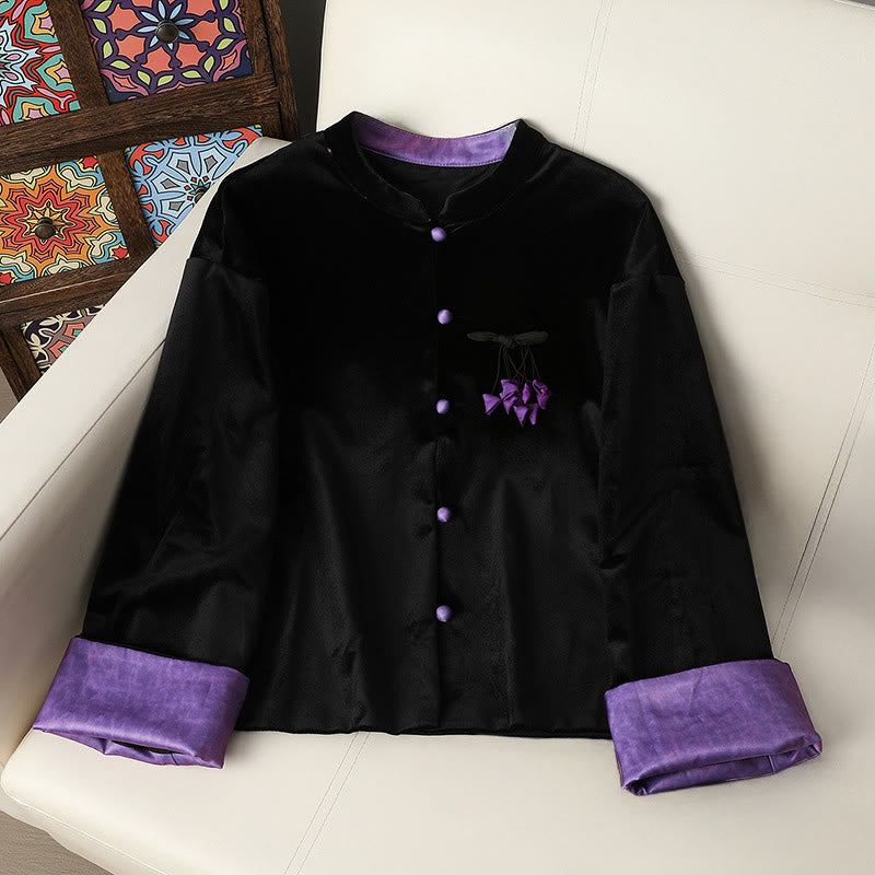Structured Botanical Print Thermal Meditation Jacket