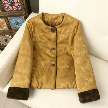 Jacquard Frog-Button Cold-Weather Grounding Jacket