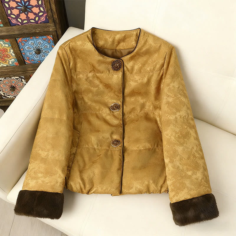 Jacquard Frog-Button Cold-Weather Grounding Jacket