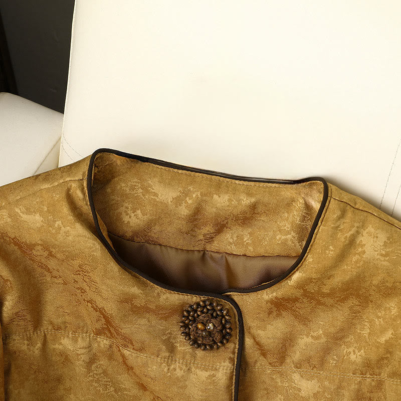 Jacquard Frog-Button Cold-Weather Grounding Jacket