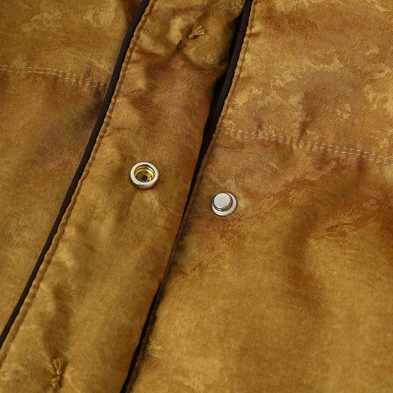 Jacquard Frog-Button Cold-Weather Grounding Jacket