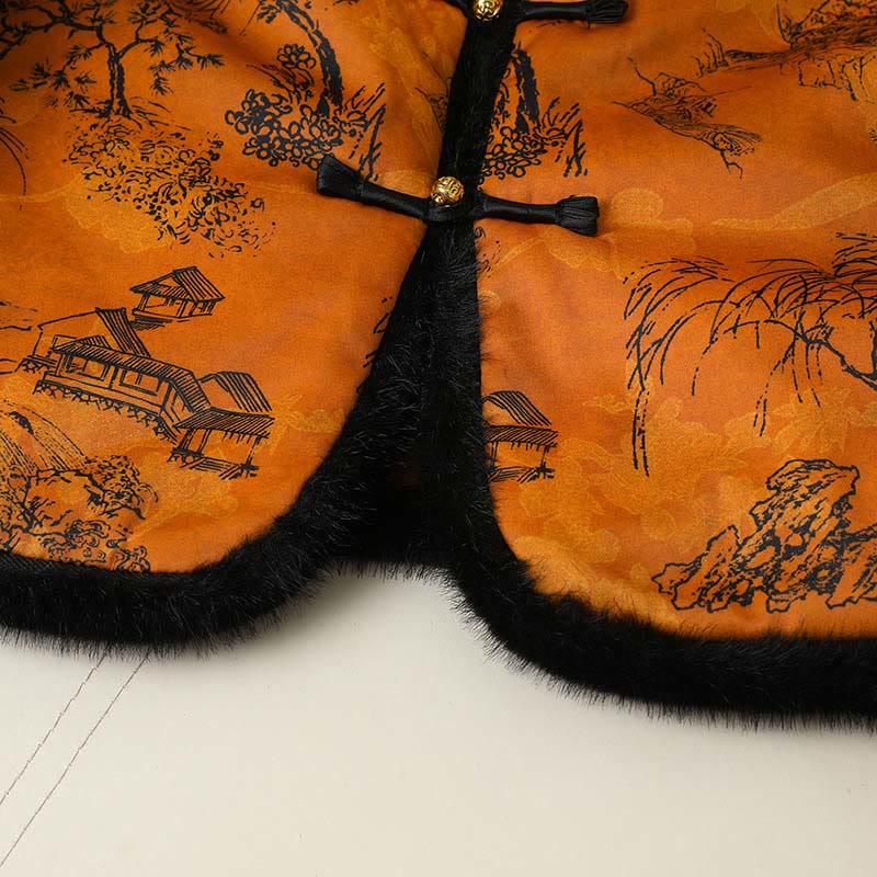 Structured Botanical Frog-Button Meditation Jacket