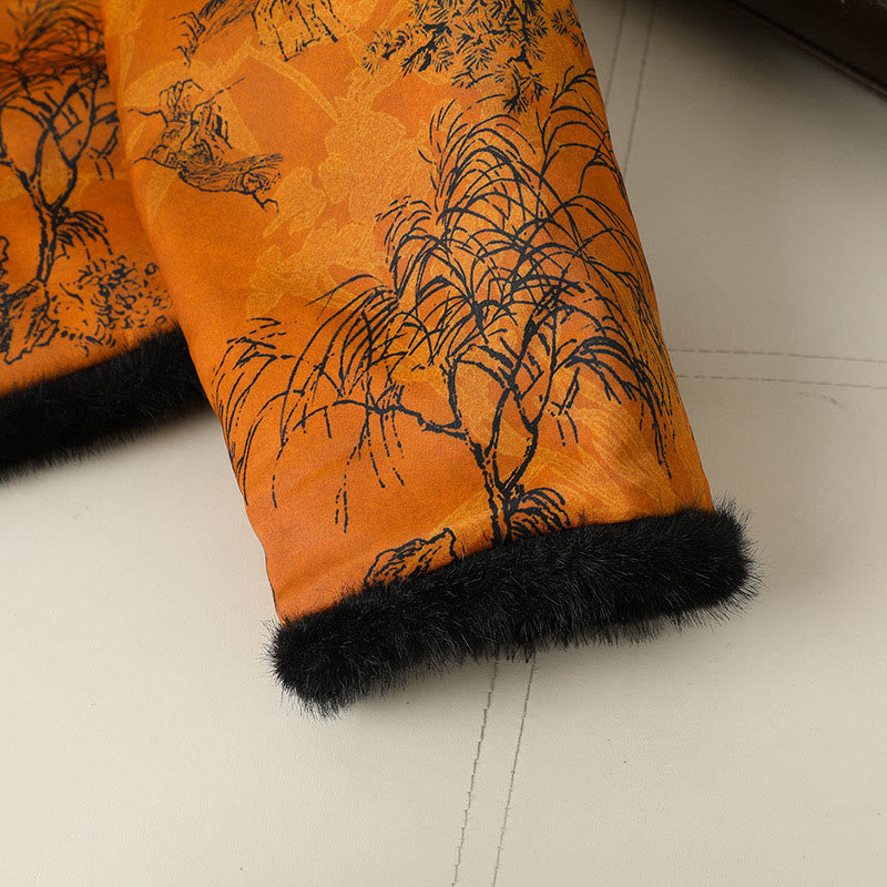 Structured Botanical Frog-Button Meditation Jacket